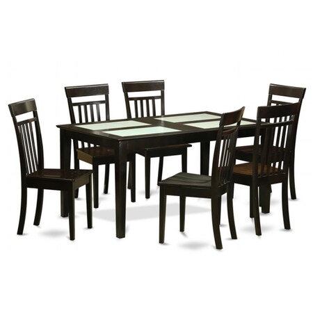 East West Furniture 5 Piece Kitchen Set For 4 Set-Kitchen Table and 4 Kitchen Dining Chairs CAP5S-CAP-W